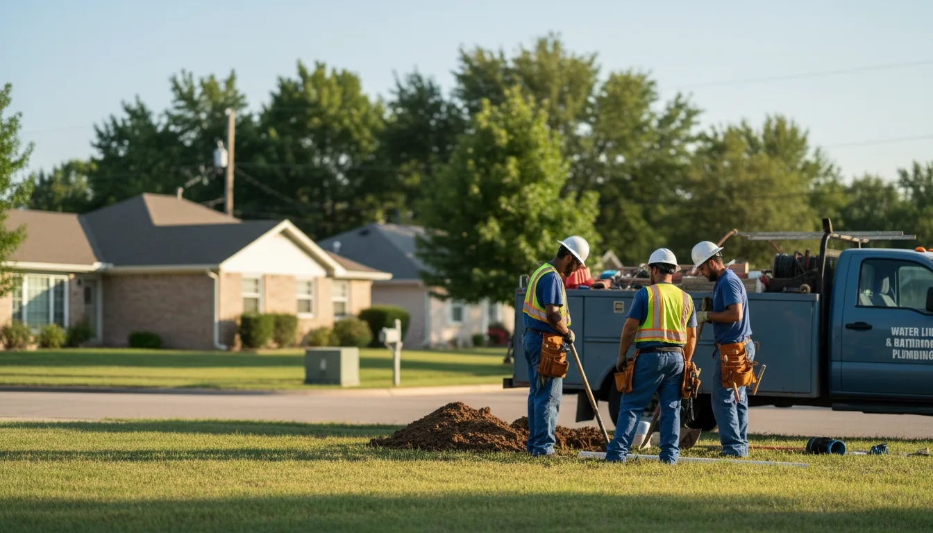 Residential water line and bathroom plumbing service in Polk, NE